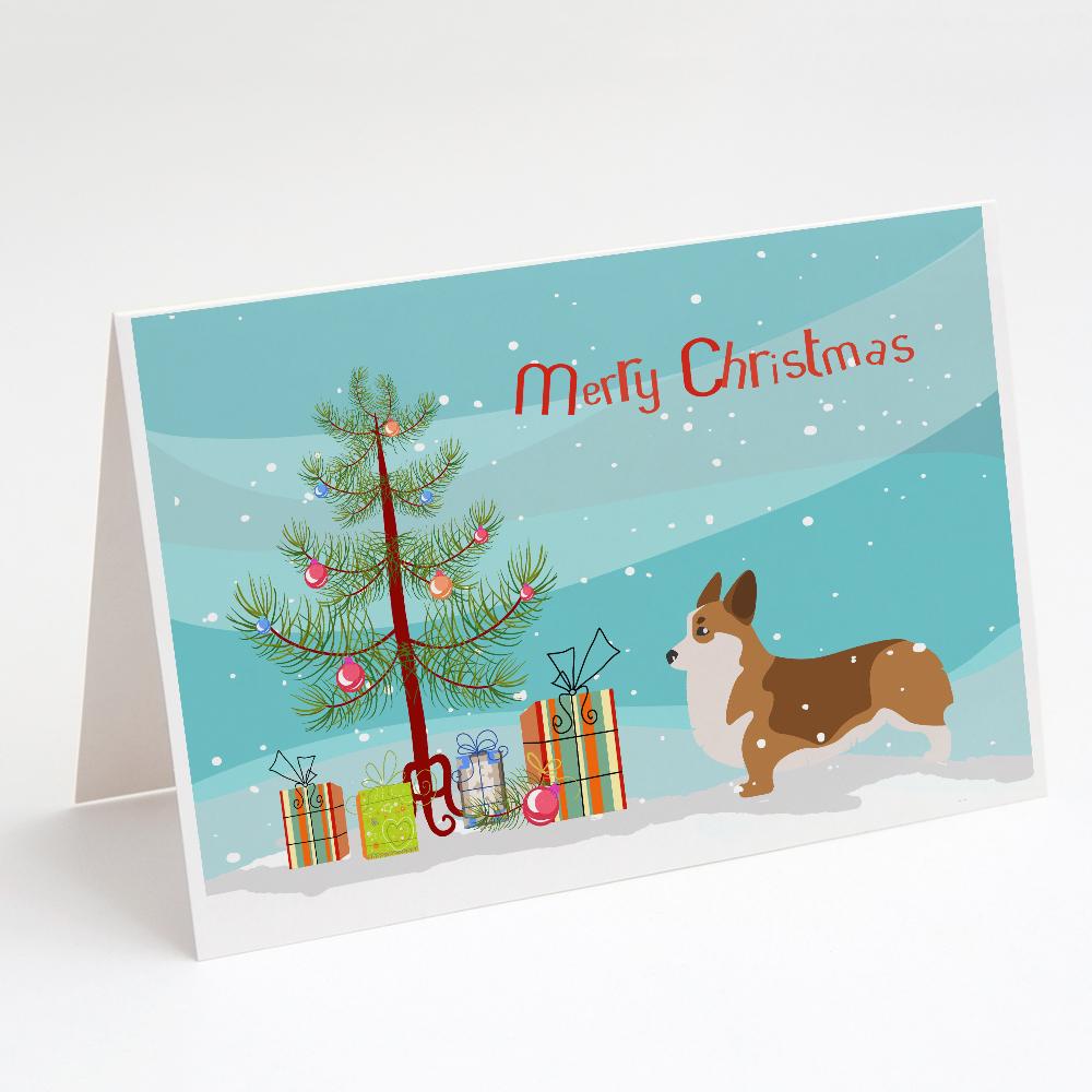 Buy this Corgi Merry Christmas Tree Greeting Cards and Envelopes Pack of 8