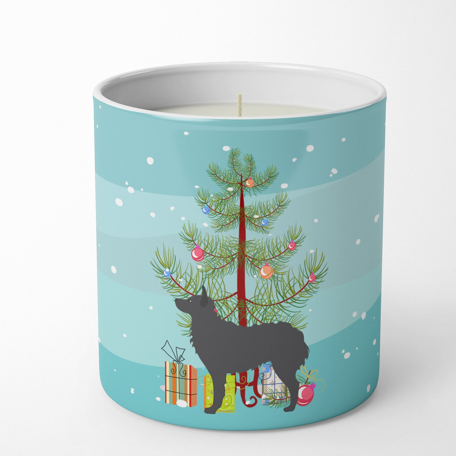 Buy this Croatian Sheepdog Merry Christmas Tree 10 oz Decorative Soy Candle