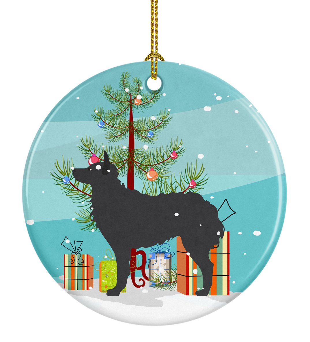 Croatian Sheepdog Merry Christmas Tree Ceramic Ornament BB2939CO1 by Caroline&#39;s Treasures