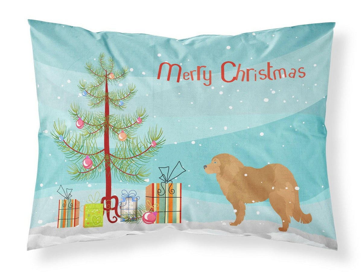 Caucasian Shepherd Dog Merry Christmas Tree Fabric Standard Pillowcase BB2943PILLOWCASE by Caroline&#39;s Treasures