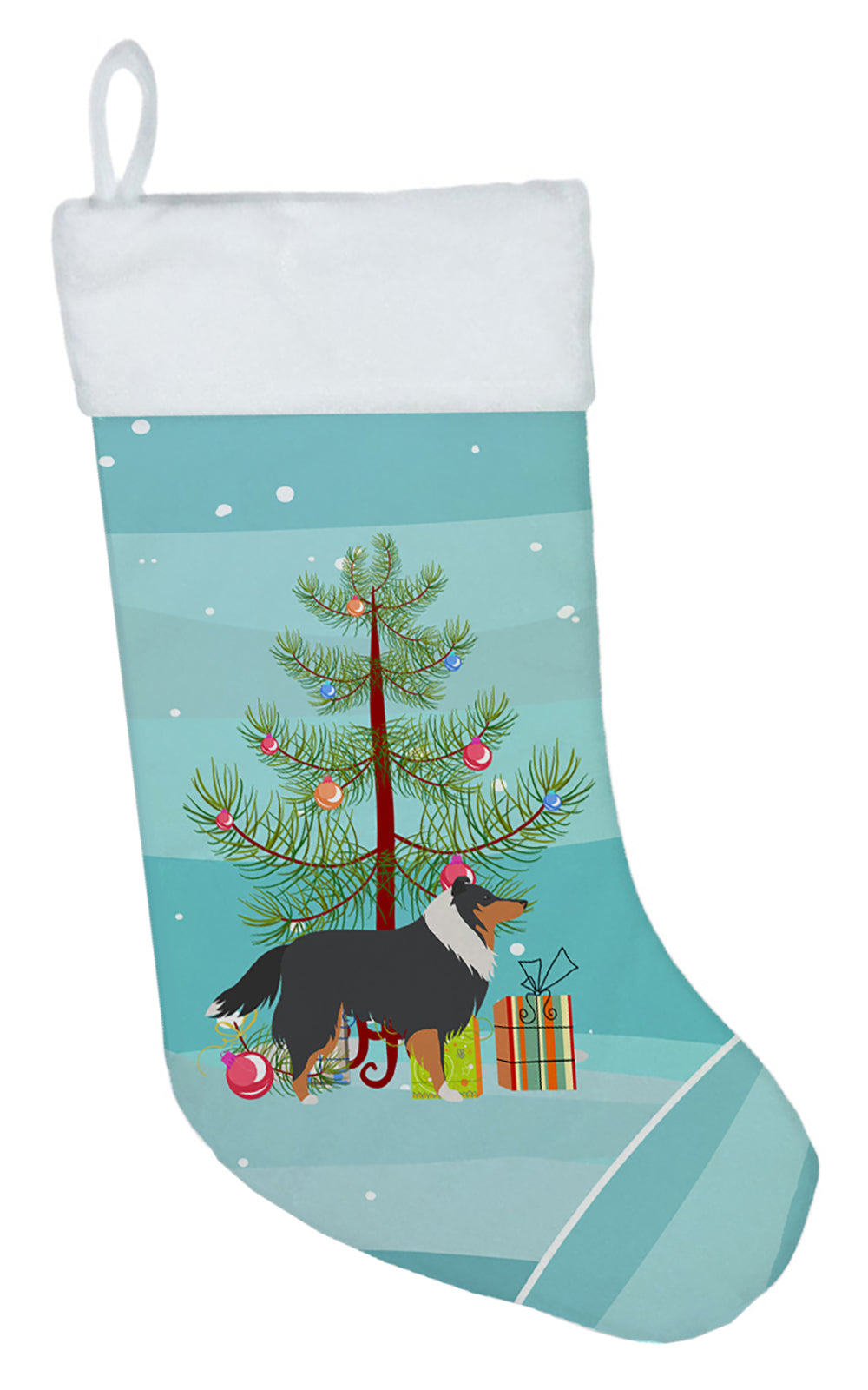 Sheltie/Shetland Sheepdog Merry Christmas Tree Christmas Stocking BB2948CS