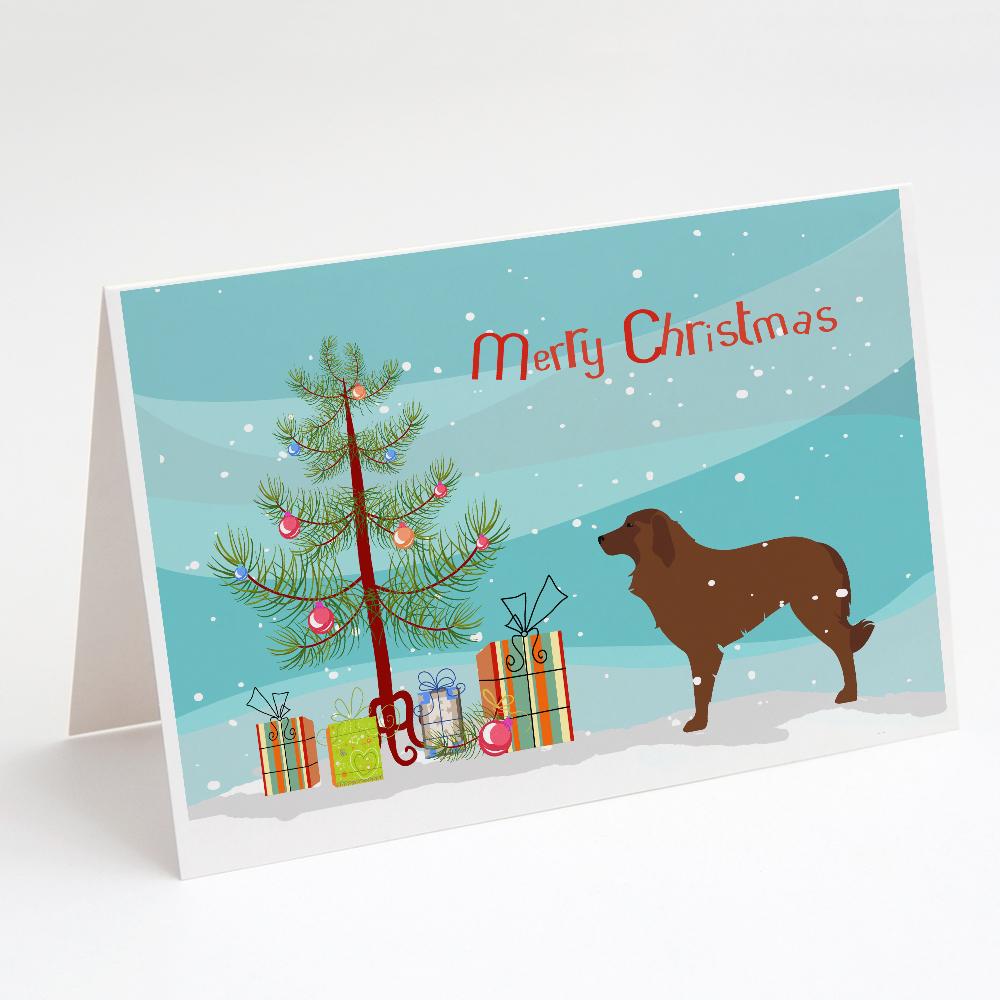 Buy this Portuguese Sheepdog Dog Merry Christmas Tree Greeting Cards and Envelopes Pack of 8