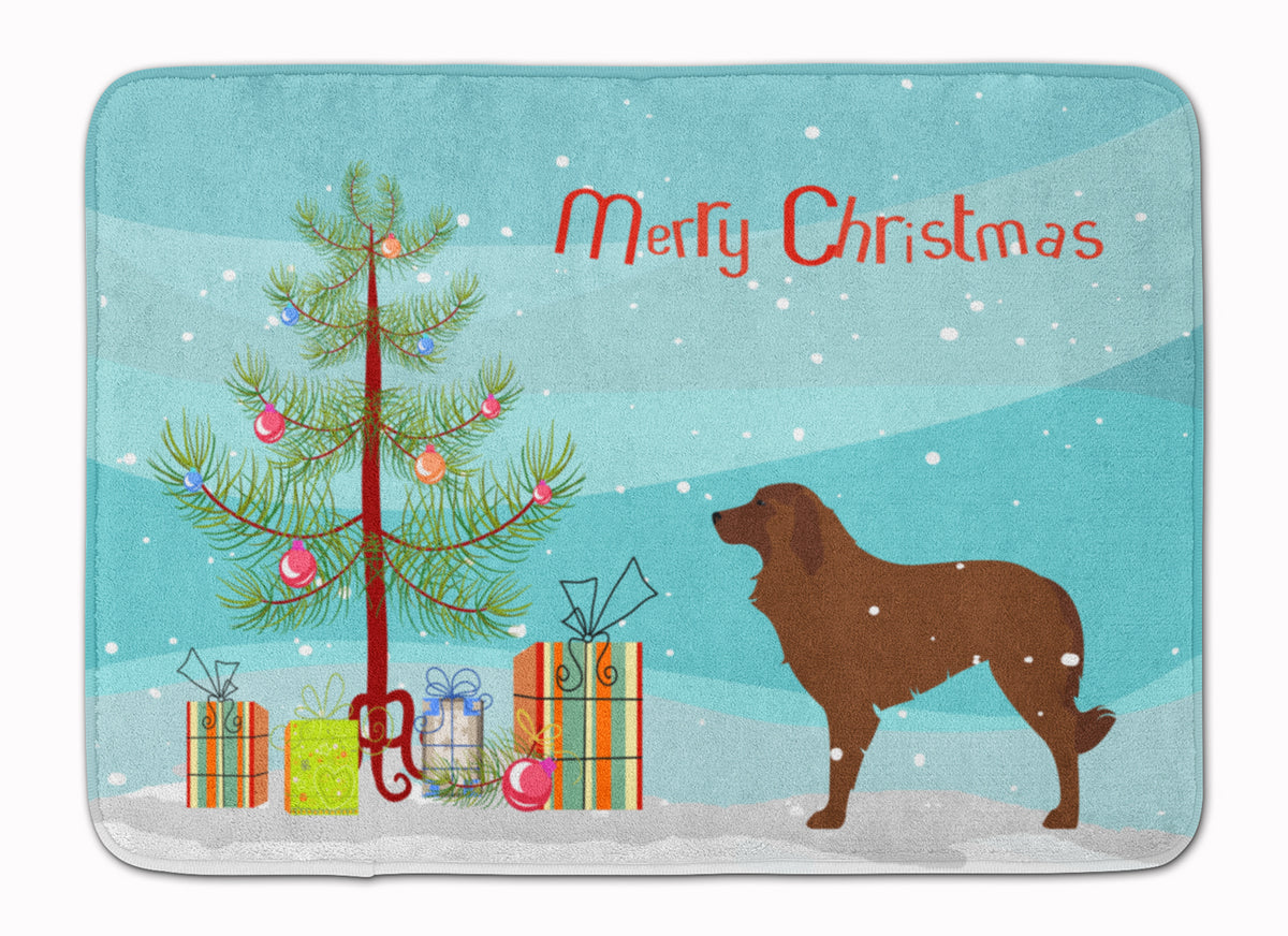 Portuguese Sheepdog Dog Merry Christmas Tree Machine Washable Memory Foam Mat BB2949RUG - the-store.com