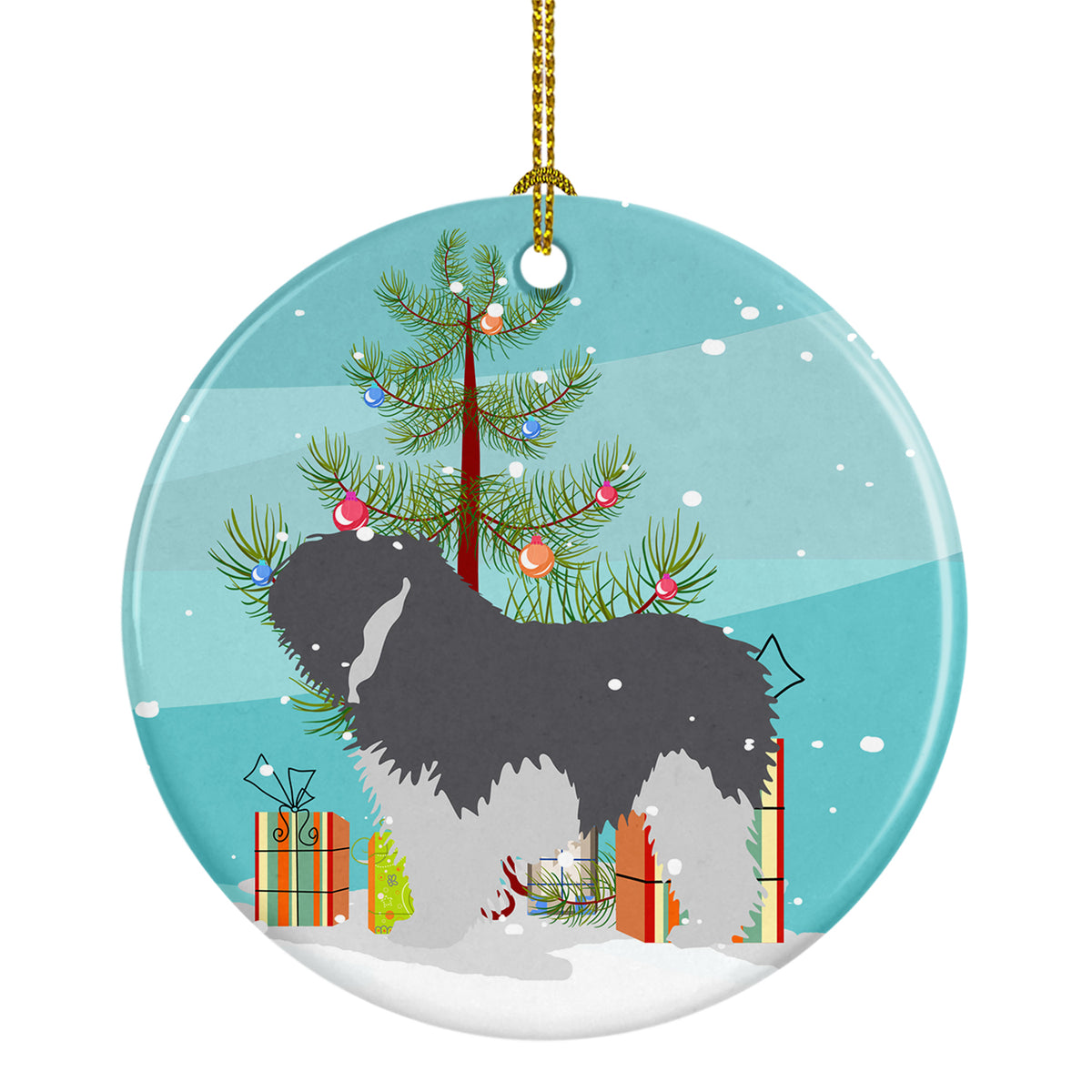 Polish Lowland Sheepdog Dog Merry Christmas Tree Ceramic Ornament BB2950CO1 - the-store.com