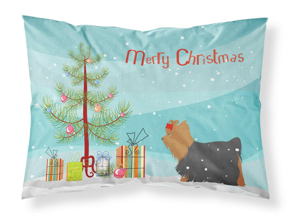 Yorkshire Terrier Yorkie Merry Christmas Tree Fabric Standard Pillowcase BB2952PILLOWCASE by Caroline&#39;s Treasures
