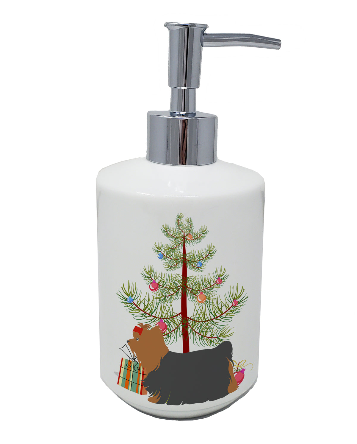 Buy this Yorkshire Terrier Yorkie Merry Christmas Tree Ceramic Soap Dispenser