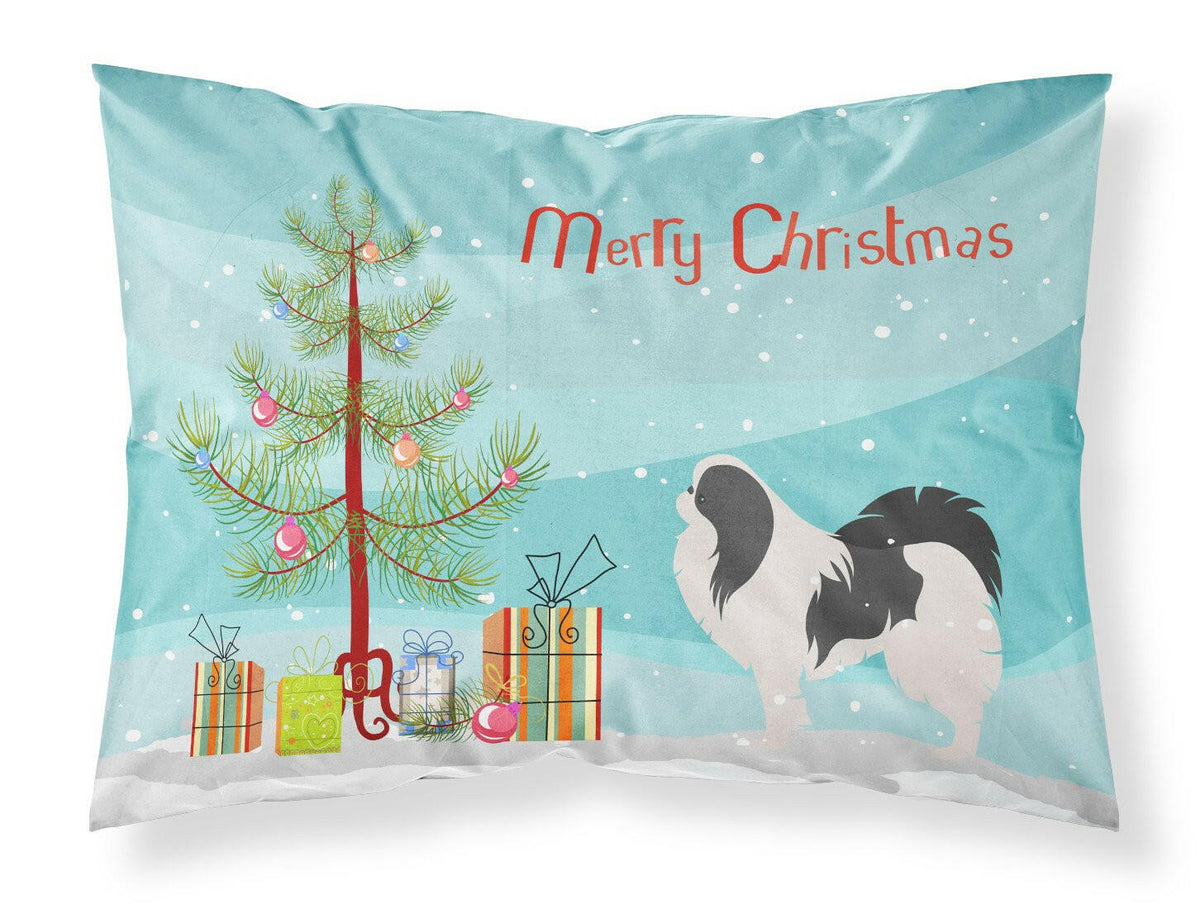Japanese Chin Merry Christmas Tree Fabric Standard Pillowcase BB2955PILLOWCASE by Caroline&#39;s Treasures