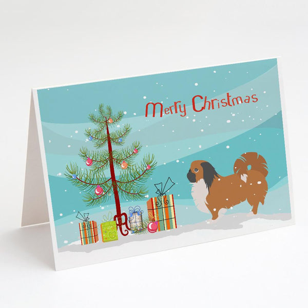 Buy this Pekingese Merry Christmas Tree Greeting Cards and Envelopes Pack of 8