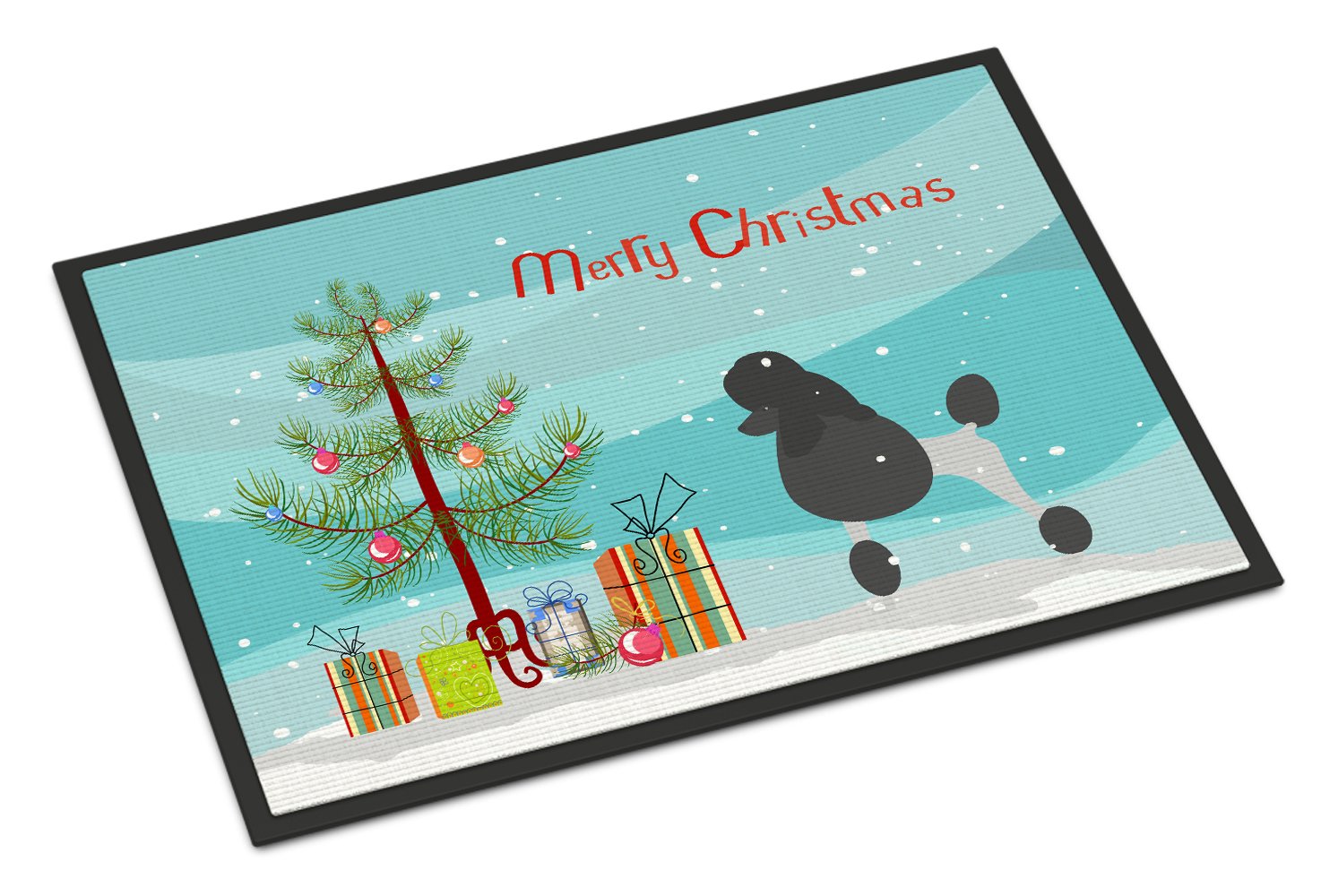 Poodle Merry Christmas Tree Indoor or Outdoor Mat 24x36 BB2957JMAT by Caroline's Treasures