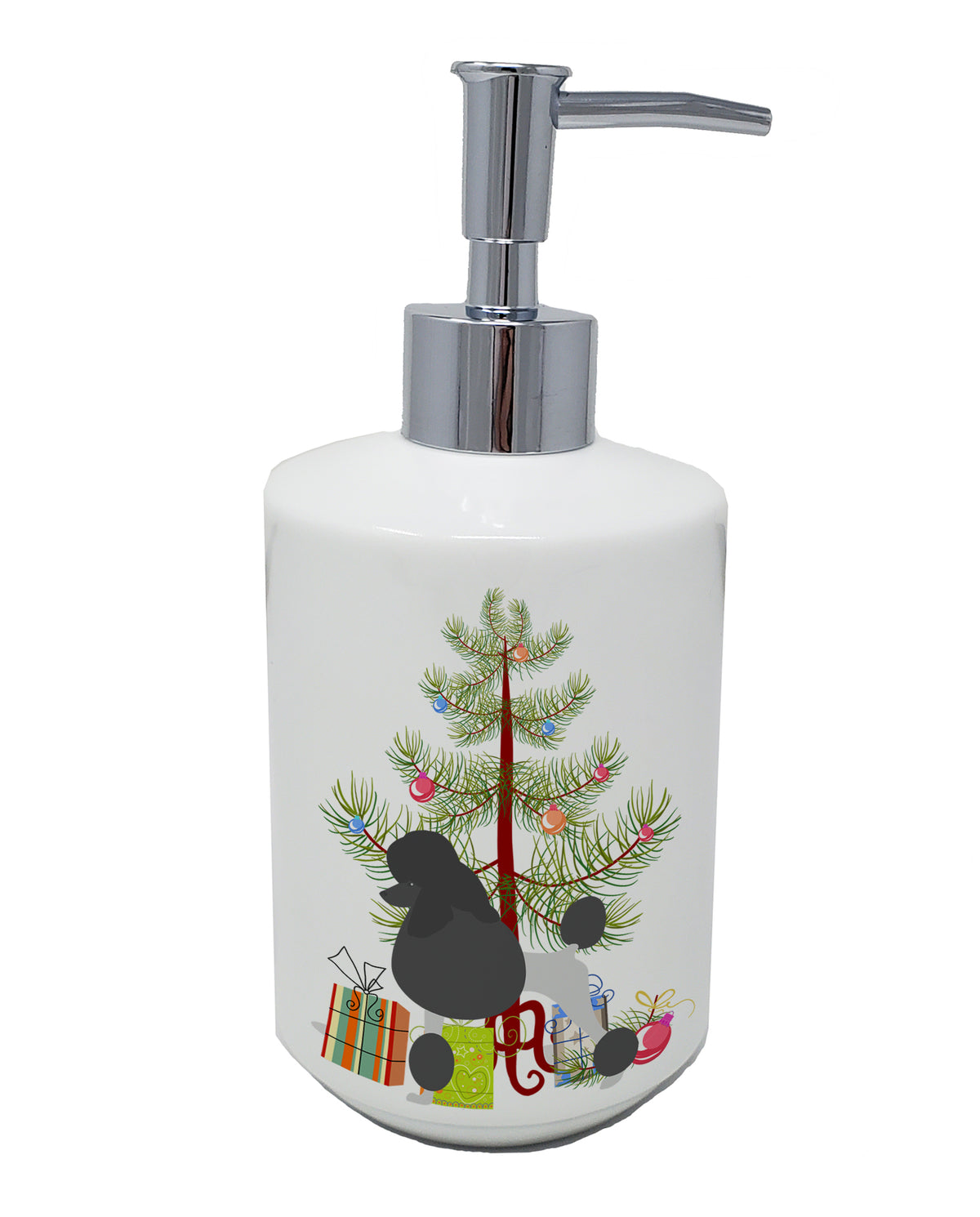 Buy this Poodle Merry Christmas Tree Ceramic Soap Dispenser