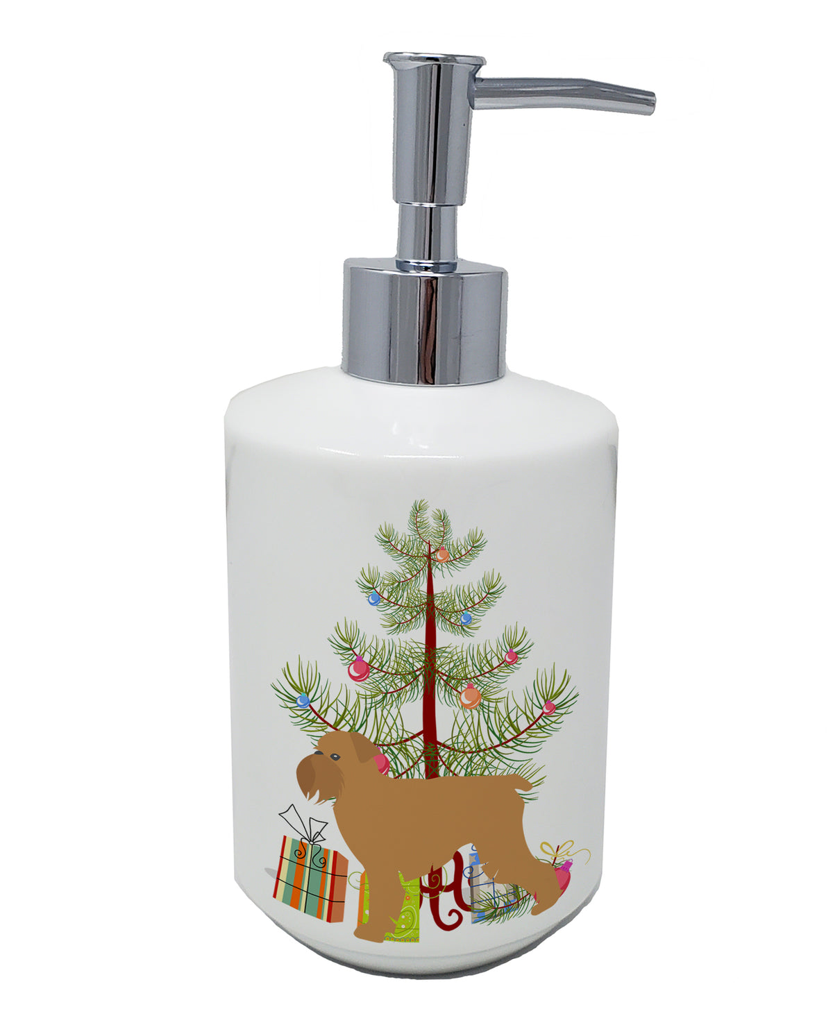 Buy this Brussels Griffon Merry Christmas Tree Ceramic Soap Dispenser