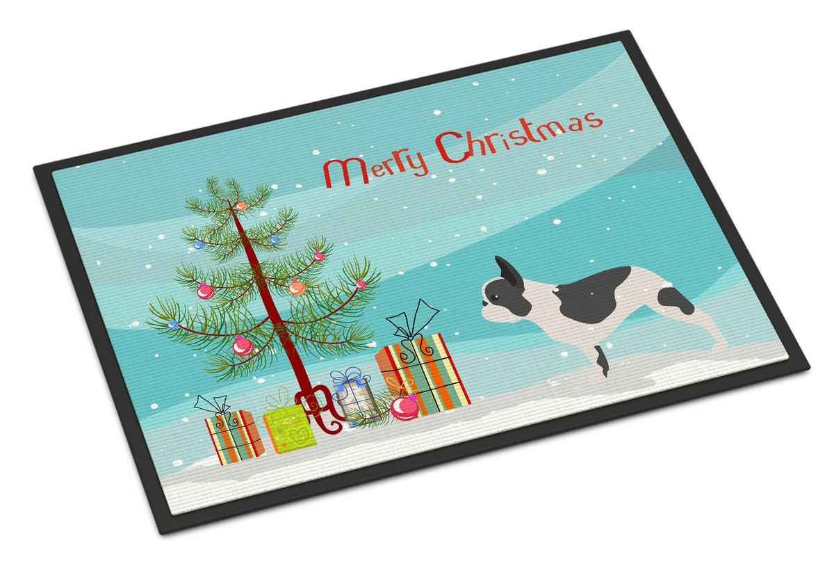 French Bulldog Merry Christmas Tree Indoor or Outdoor Mat 24x36 BB2959JMAT by Caroline&#39;s Treasures