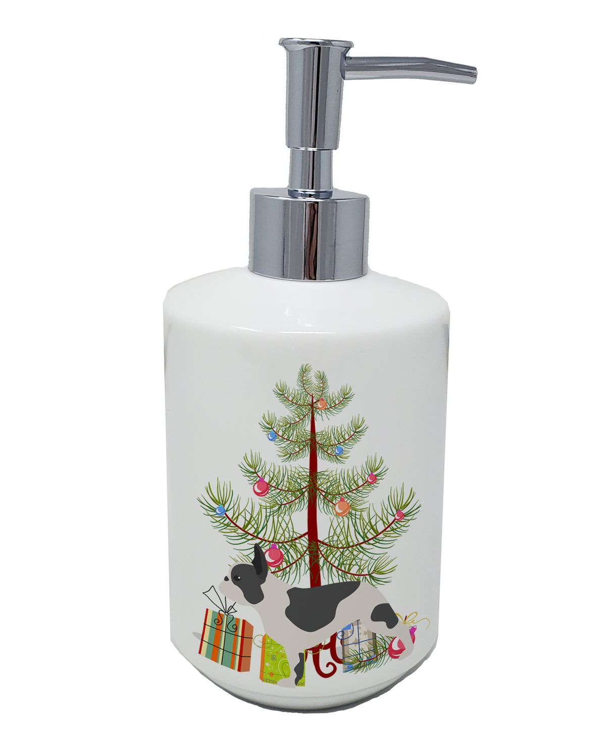 Buy this French Bulldog Merry Christmas Tree Ceramic Soap Dispenser
