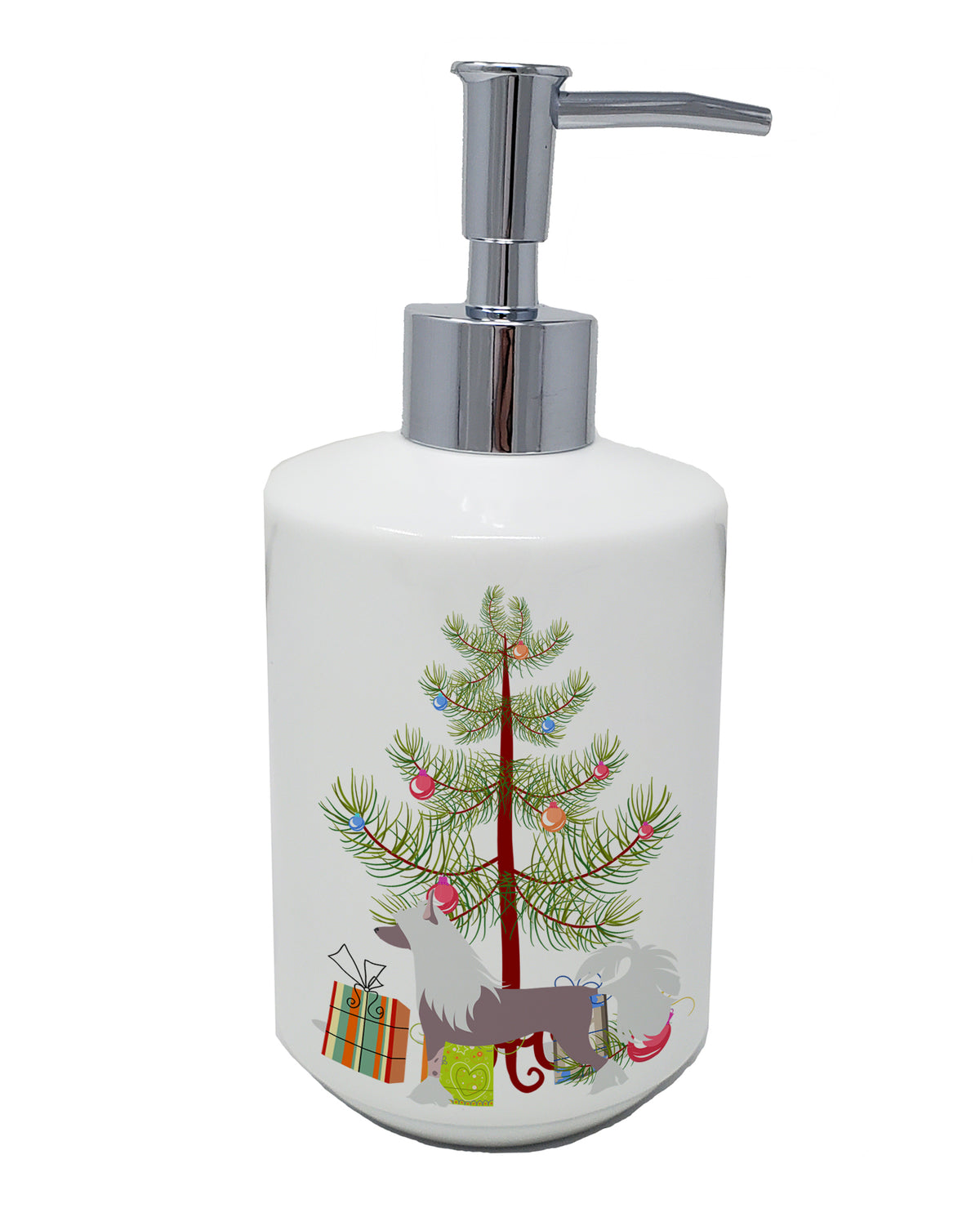 Buy this Chinese Crested Merry Christmas Tree Ceramic Soap Dispenser