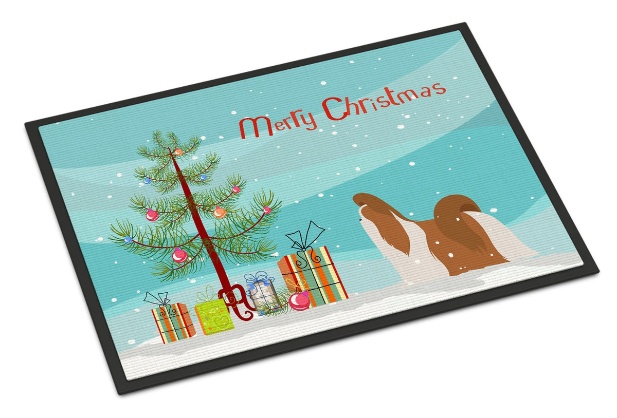 Shih Tzu Merry Christmas Tree Indoor or Outdoor Mat 24x36 BB2964JMAT by Caroline&#39;s Treasures