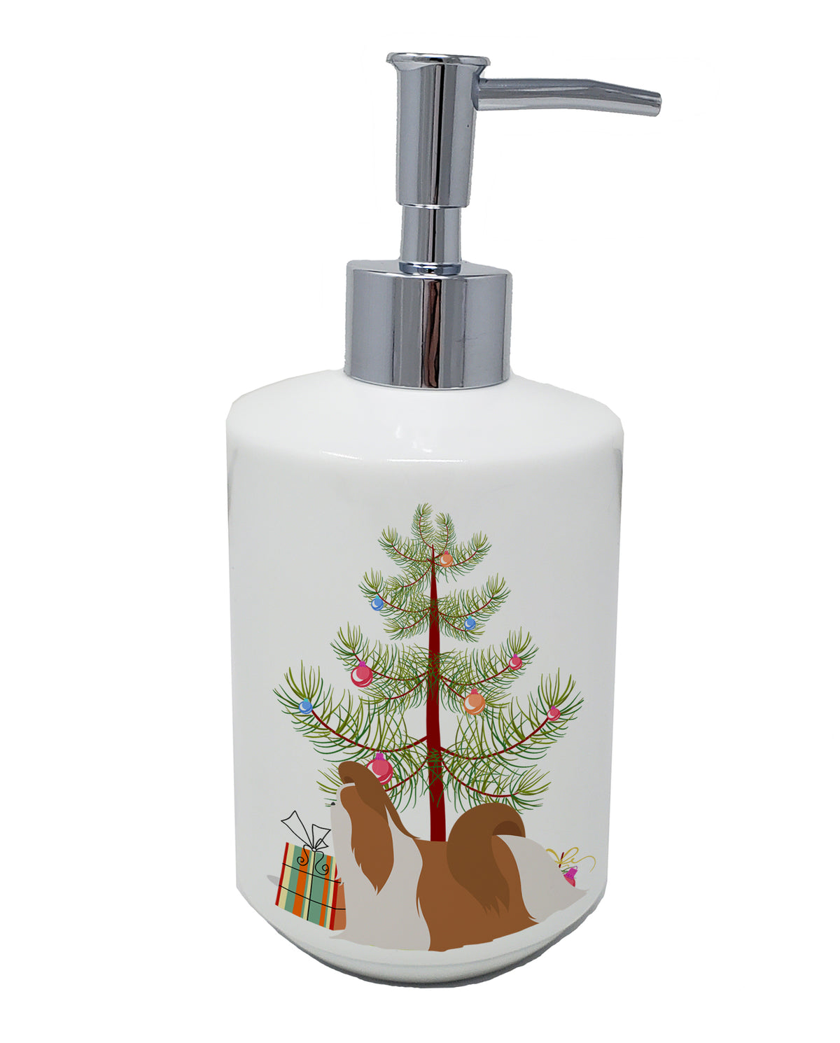 Buy this Shih Tzu Merry Christmas Tree Ceramic Soap Dispenser
