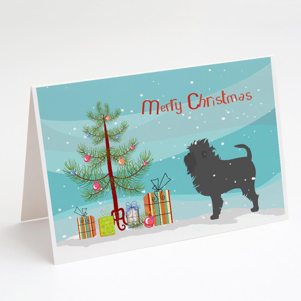 Buy this Affenpinscher Merry Christmas Tree Greeting Cards and Envelopes Pack of 8