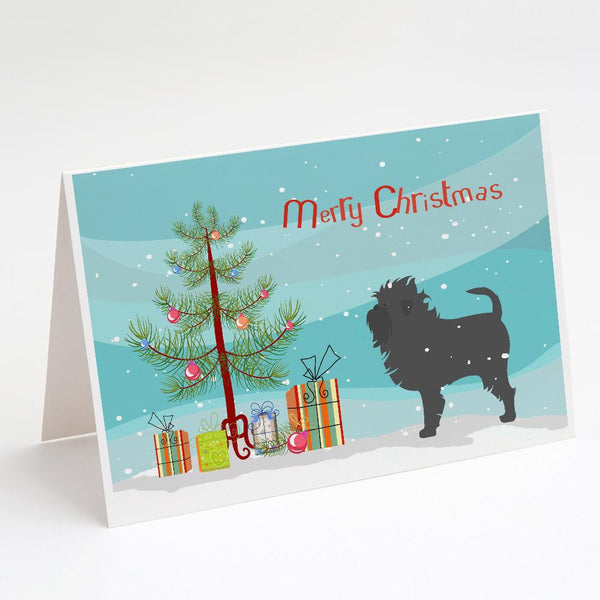 Buy this Affenpinscher Merry Christmas Tree Greeting Cards and Envelopes Pack of 8