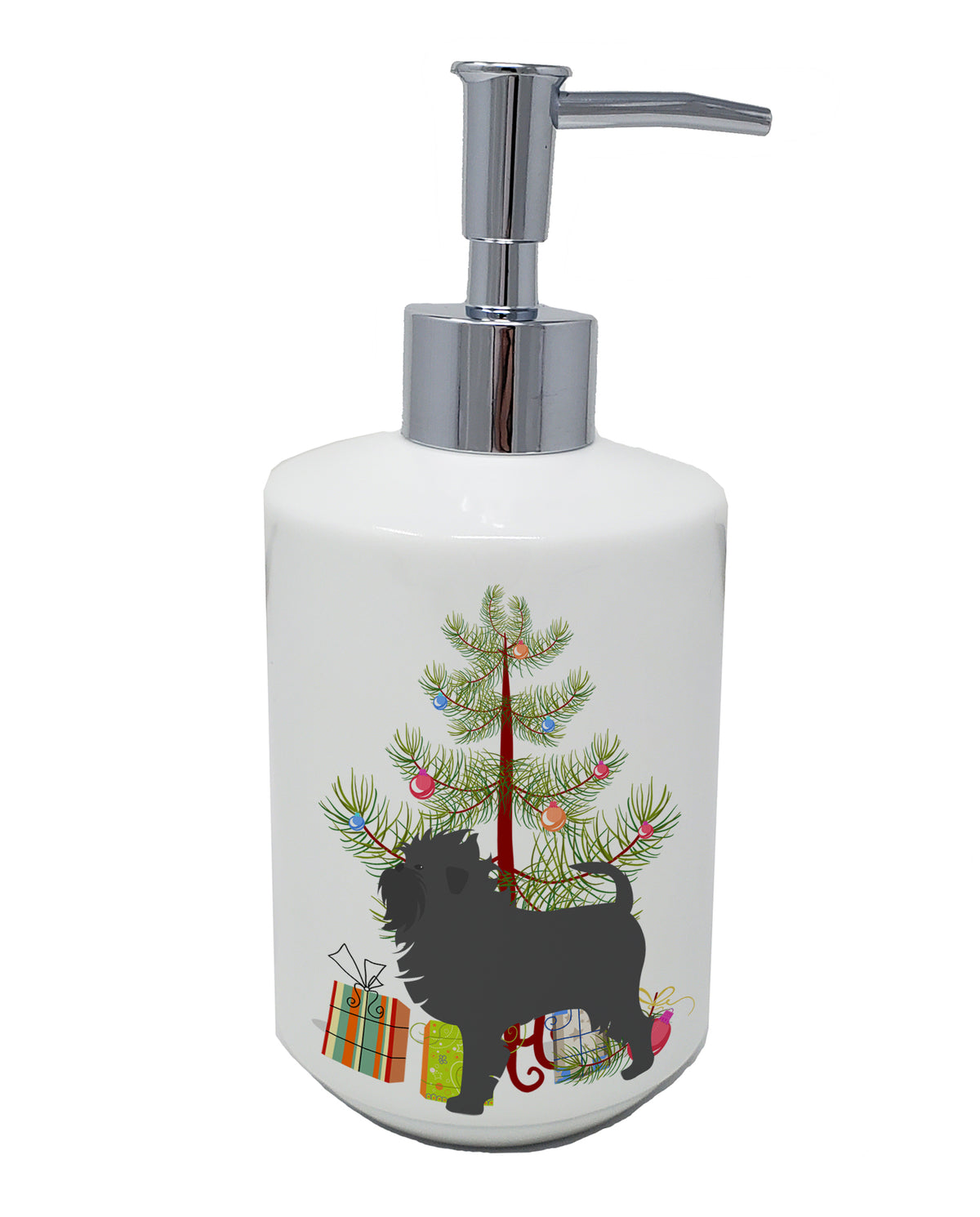 Buy this Affenpinscher Merry Christmas Tree Ceramic Soap Dispenser