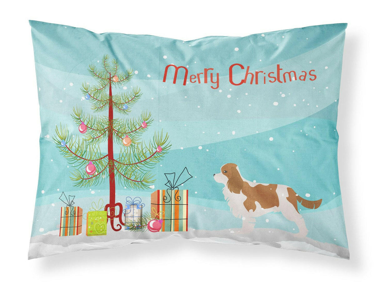 Cavalier King Charles Spaniel Merry Christmas Tree Fabric Standard Pillowcase BB2967PILLOWCASE by Caroline&#39;s Treasures