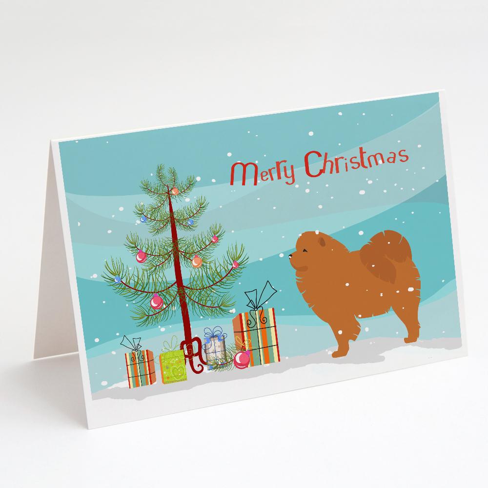 Buy this Chow Chow Merry Christmas Tree Greeting Cards and Envelopes Pack of 8