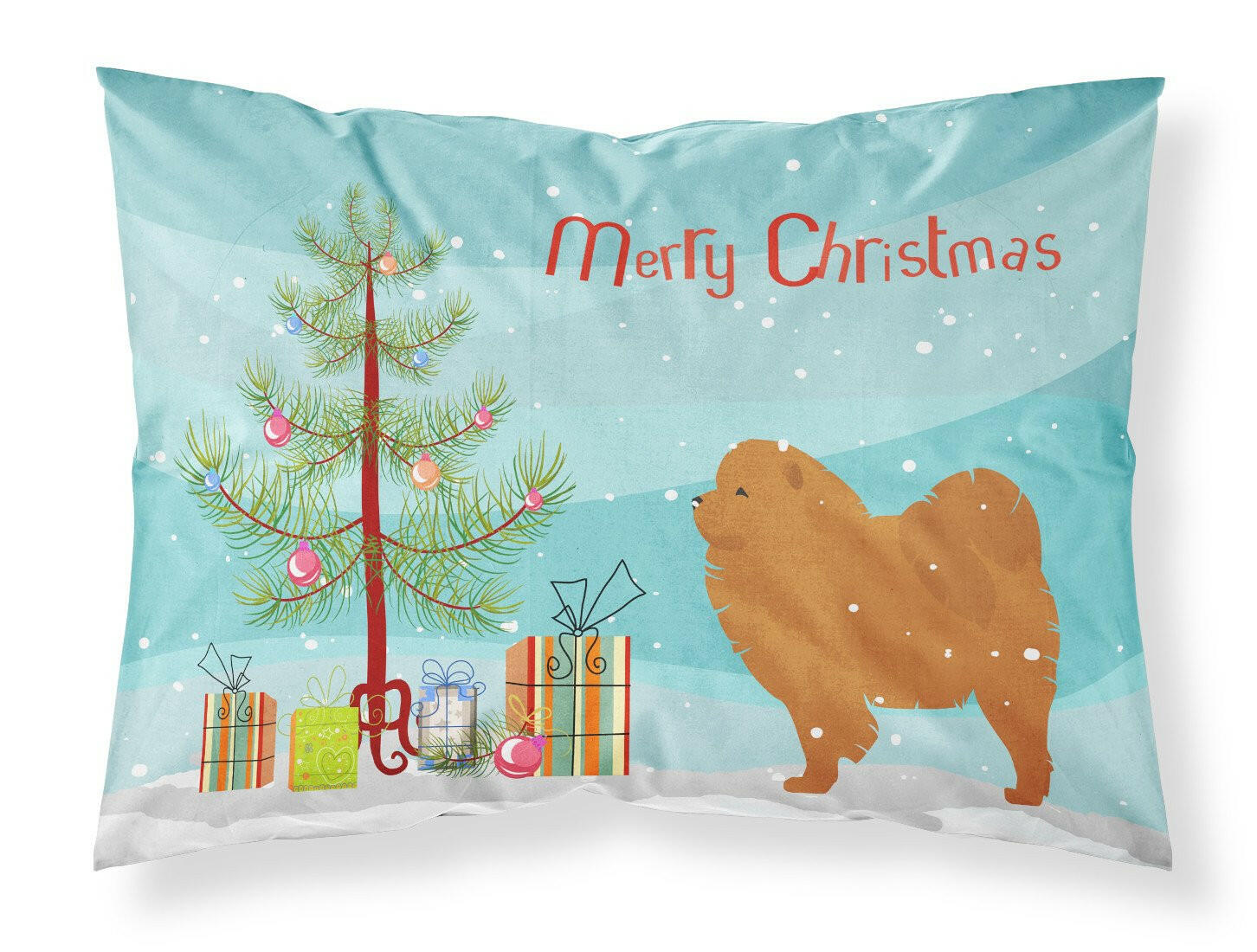 Chow Chow Merry Christmas Tree Fabric Standard Pillowcase BB2969PILLOWCASE by Caroline's Treasures
