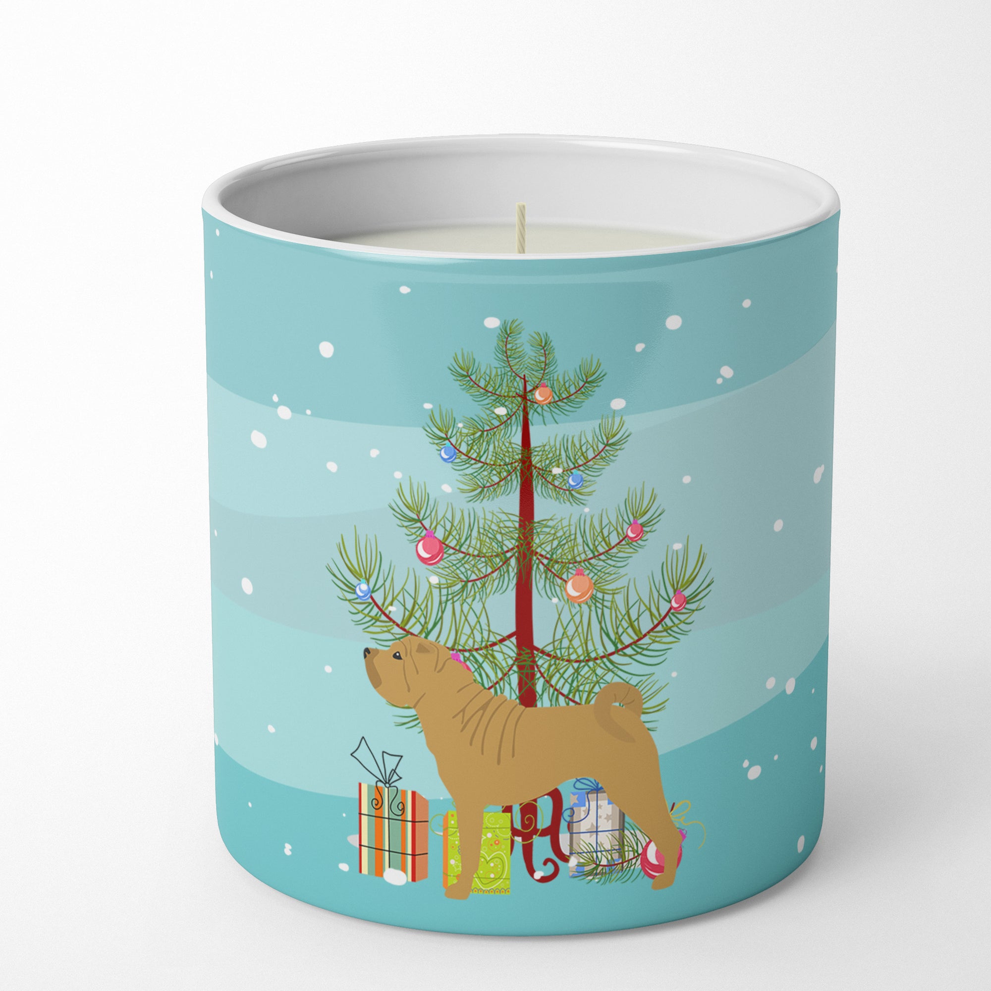Buy this Shar Pei Merry Christmas Tree 10 oz Decorative Soy Candle