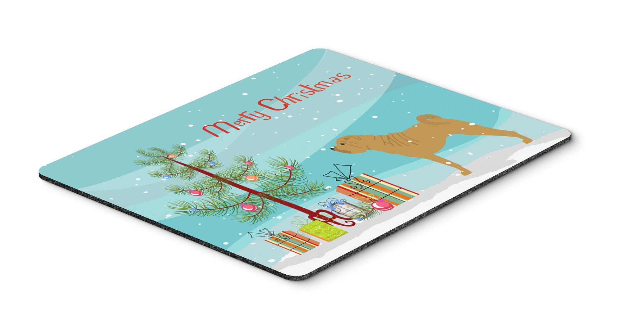 Shar Pei Merry Christmas Tree Mouse Pad, Hot Pad or Trivet by Caroline's Treasures