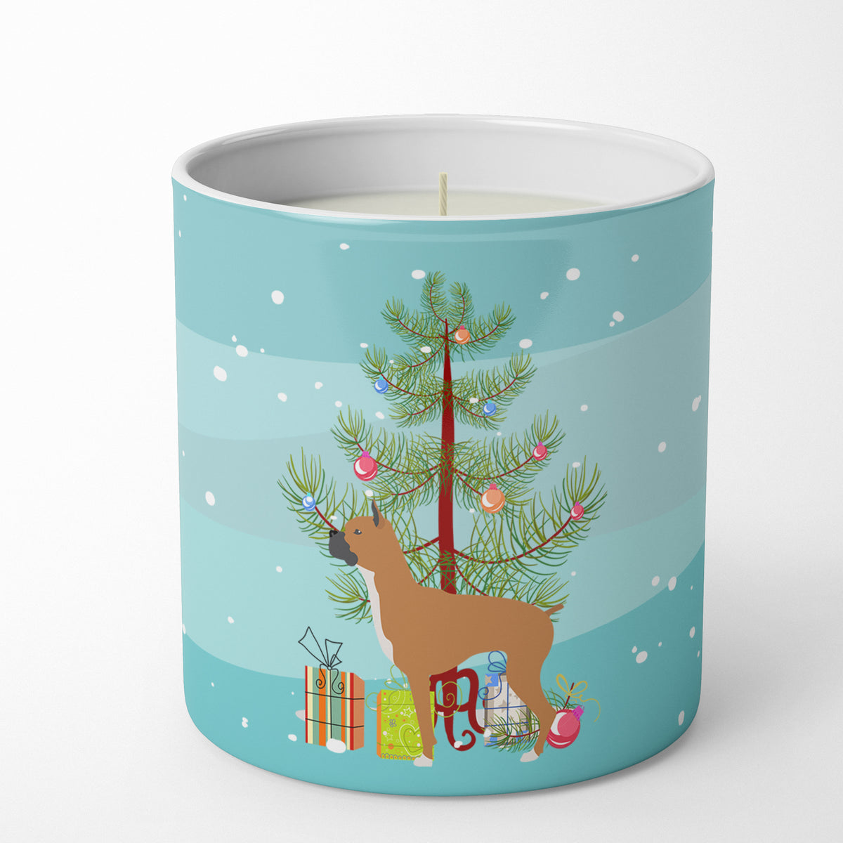 Buy this Boxer Merry Christmas Tree 10 oz Decorative Soy Candle