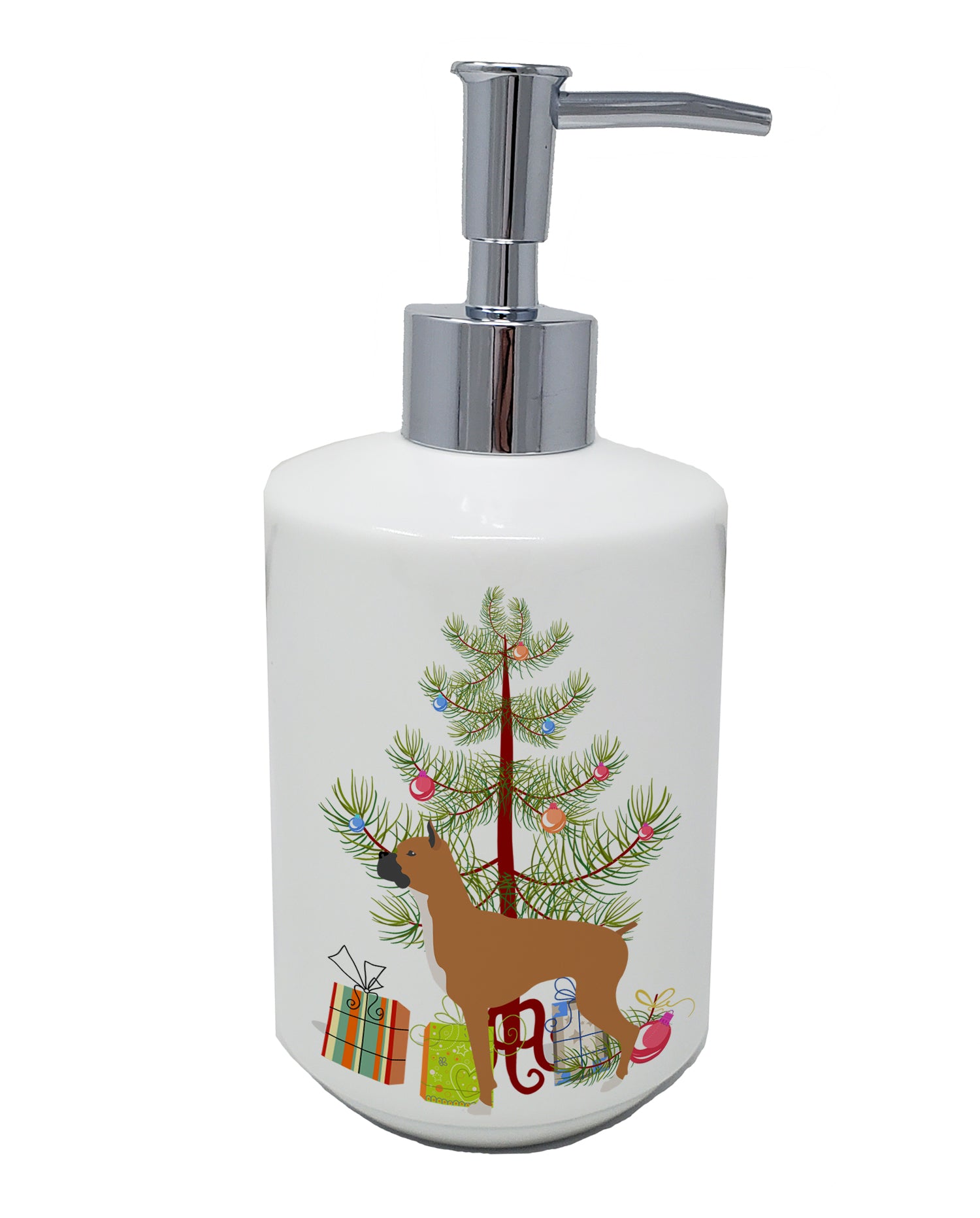 Buy this Boxer Merry Christmas Tree Ceramic Soap Dispenser