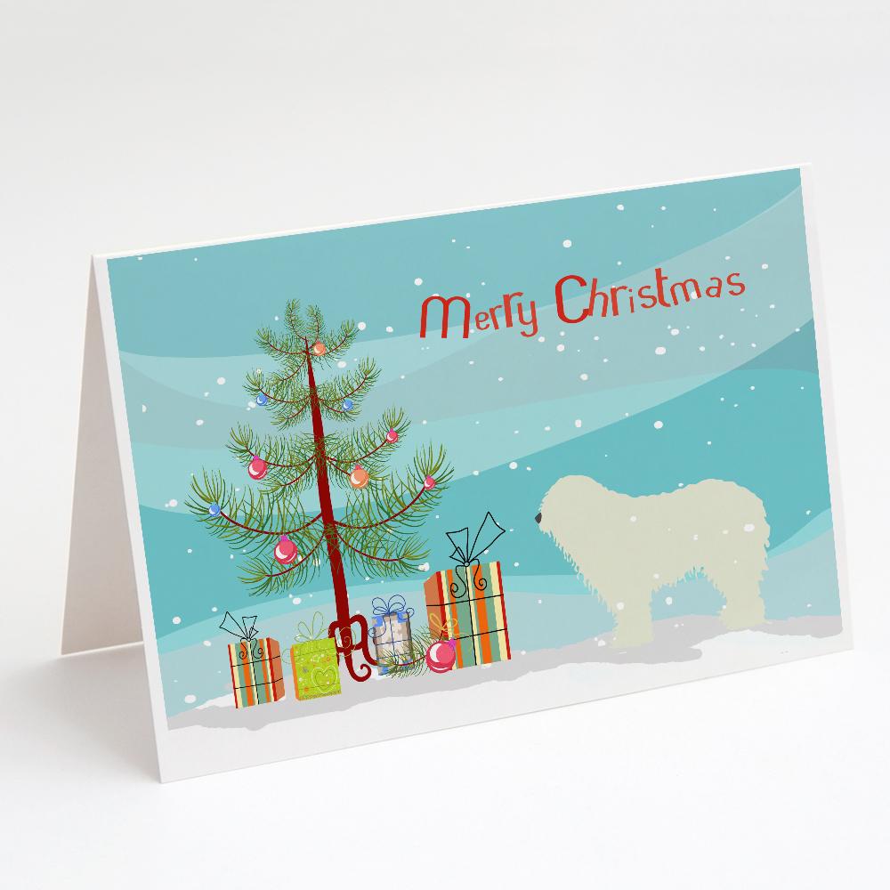 Buy this Komondor Merry Christmas Tree Greeting Cards and Envelopes Pack of 8
