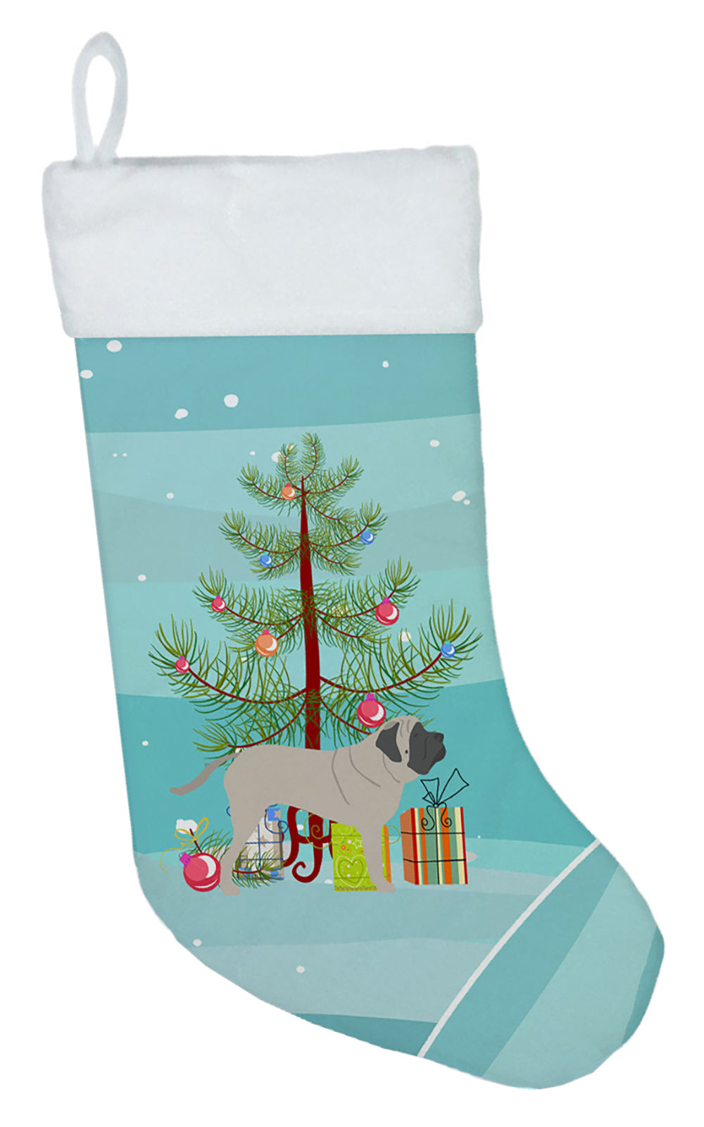 English Mastiff Merry Christmas Tree Christmas Stocking BB2974CS