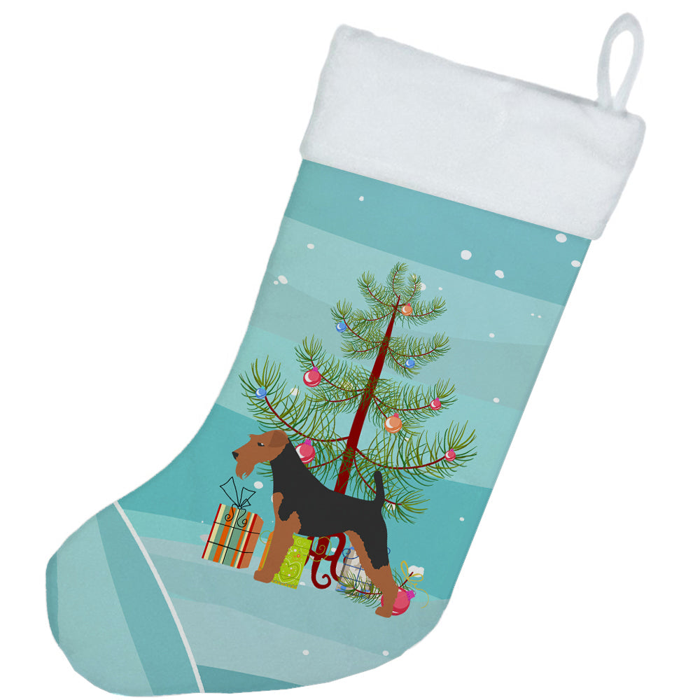 Airedale Terrier Merry Christmas Tree Christmas Stocking BB2975CS  the-store.com.