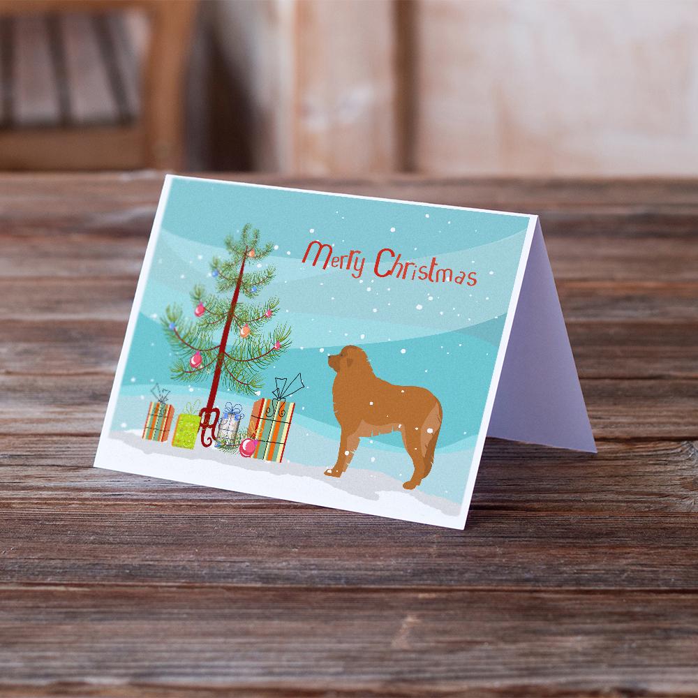 Leonberger Merry Christmas Tree Greeting Cards and Envelopes Pack of 8 - the-store.com