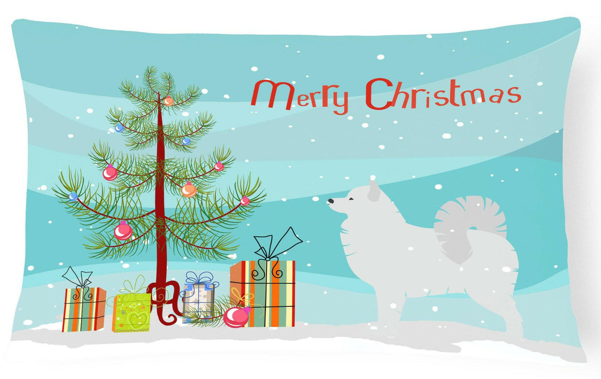 Samoyed Merry Christmas Tree Canvas Fabric Decorative Pillow BB2977PW1216 by Caroline&#39;s Treasures