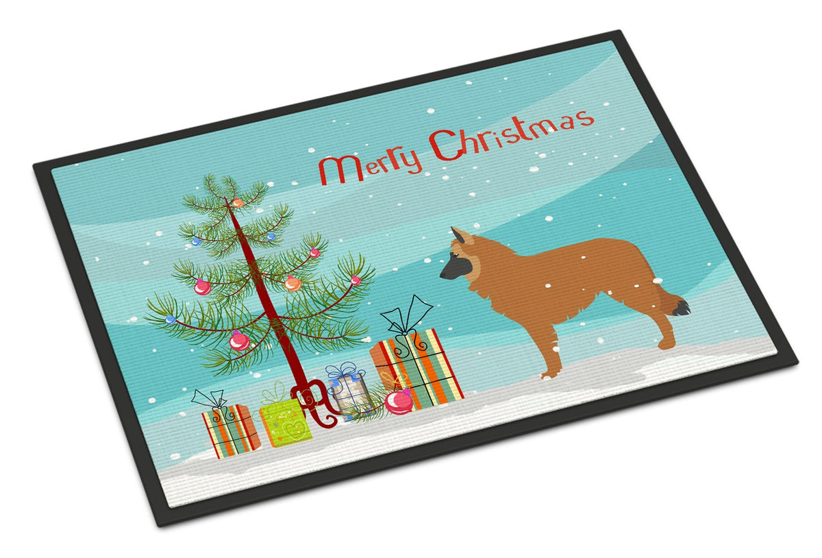 Belgian Shepherd Merry Christmas Tree Indoor or Outdoor Mat 24x36 BB2979JMAT by Caroline&#39;s Treasures