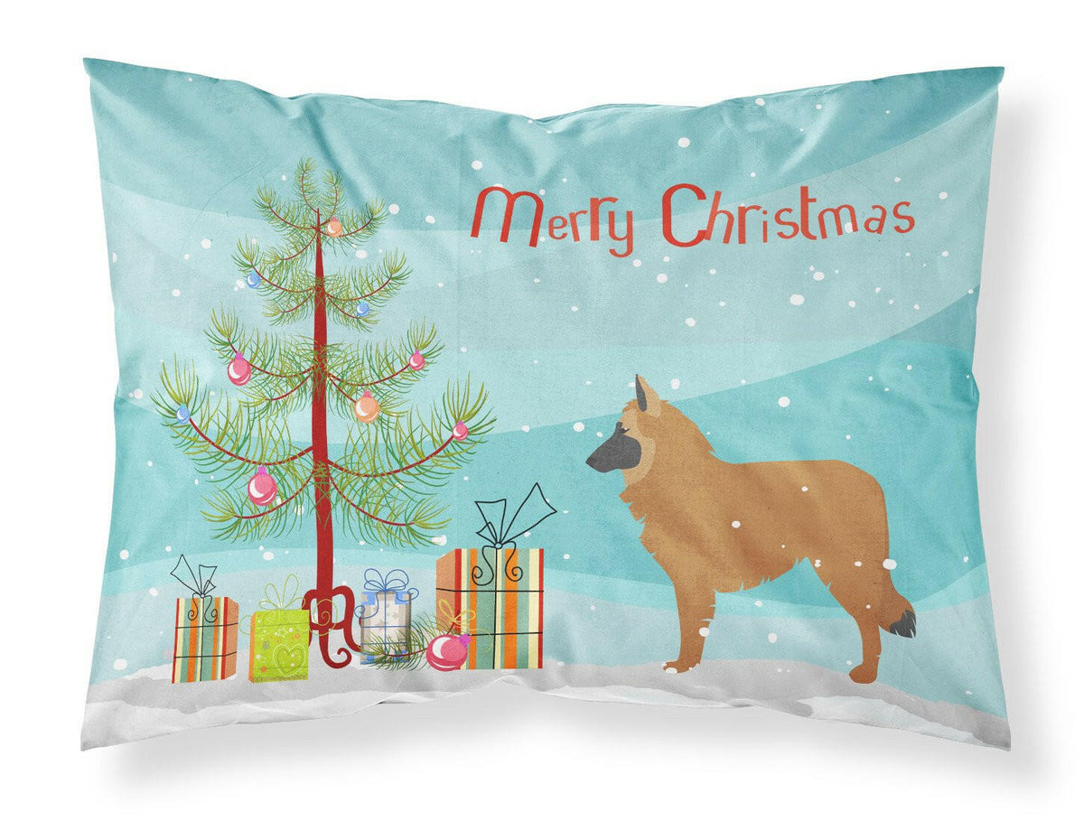 Belgian Shepherd Merry Christmas Tree Fabric Standard Pillowcase BB2979PILLOWCASE by Caroline&#39;s Treasures