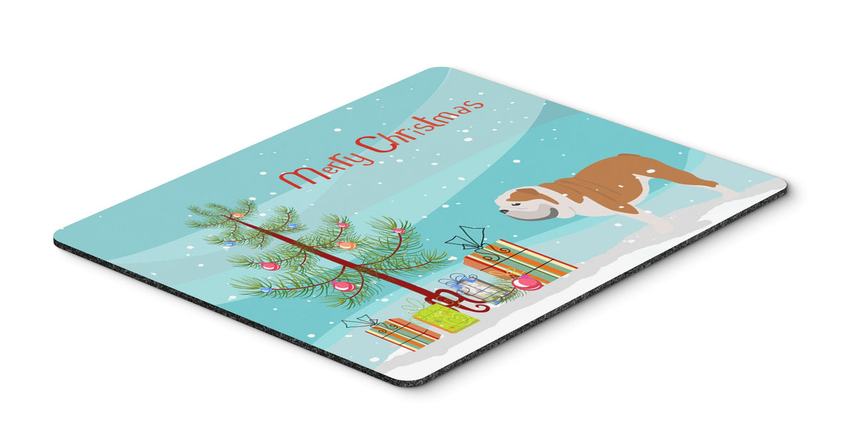 English Bulldog Merry Christmas Tree Mouse Pad, Hot Pad or Trivet by Caroline&#39;s Treasures
