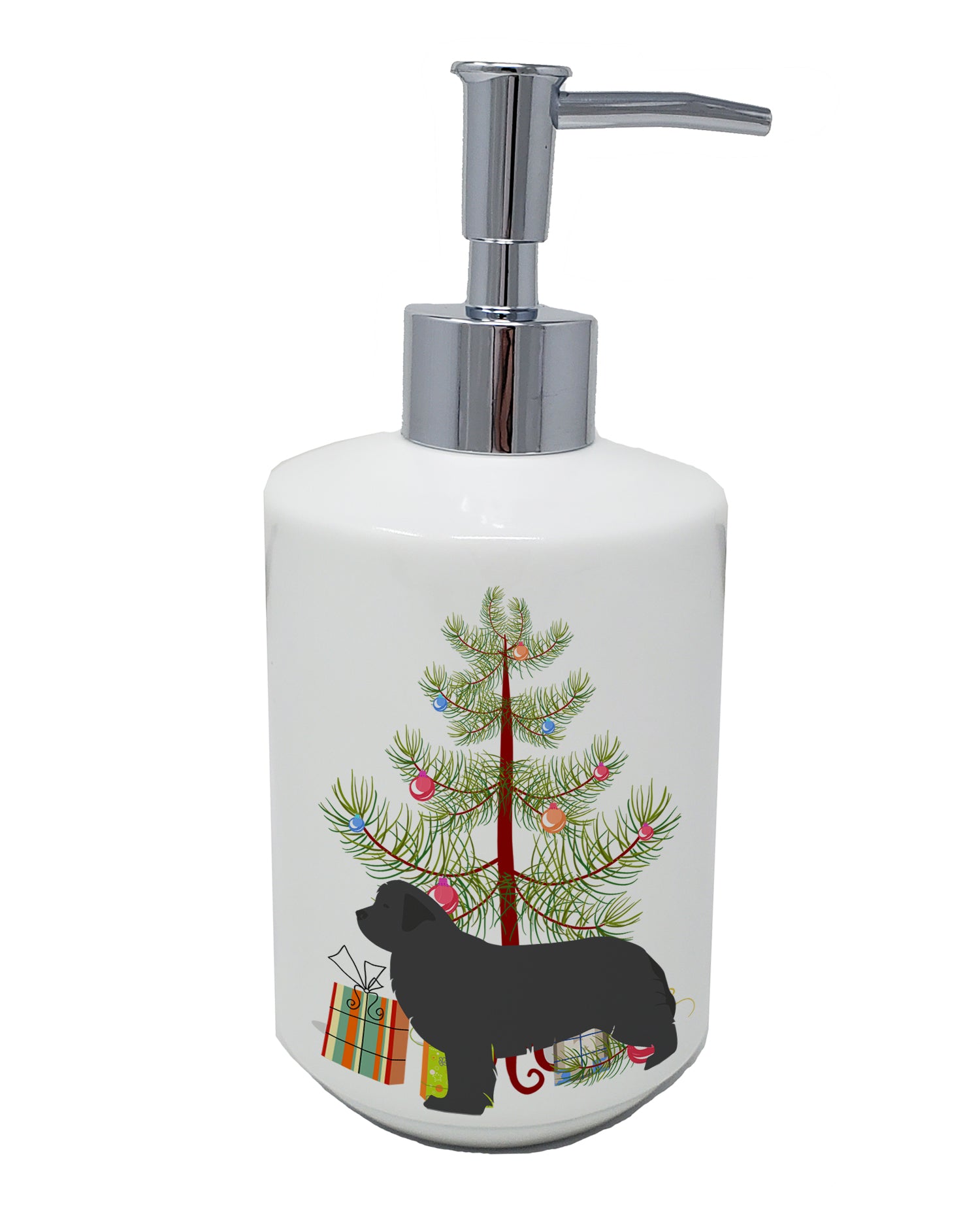 Buy this Newfoundland Merry Christmas Tree Ceramic Soap Dispenser