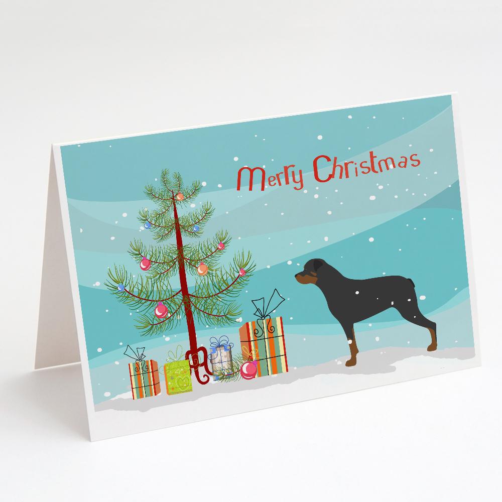 Buy this Rottweiler Merry Christmas Tree Greeting Cards and Envelopes Pack of 8