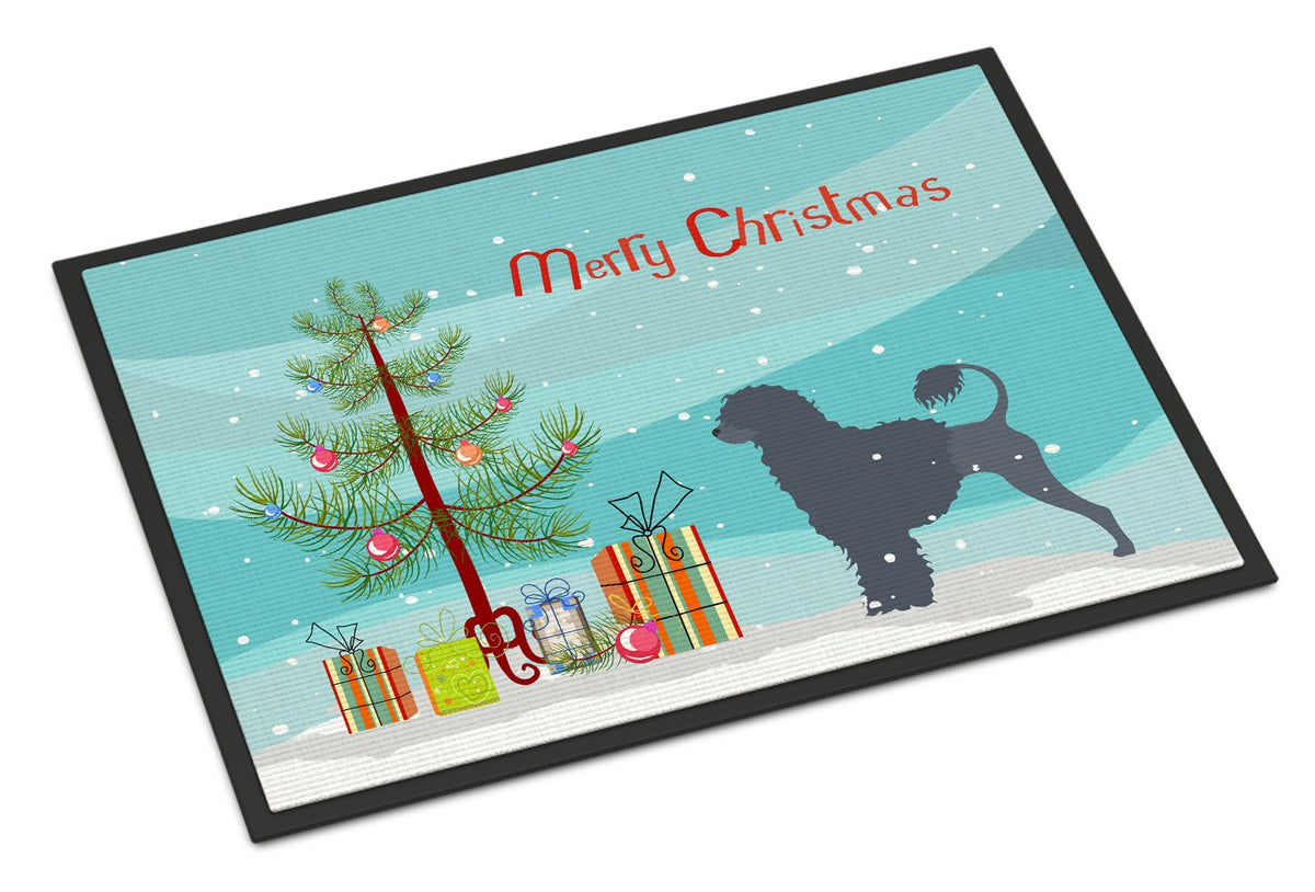 Portuguese Water Dog Merry Christmas Tree Indoor or Outdoor Mat 24x36 BB2986JMAT by Caroline&#39;s Treasures