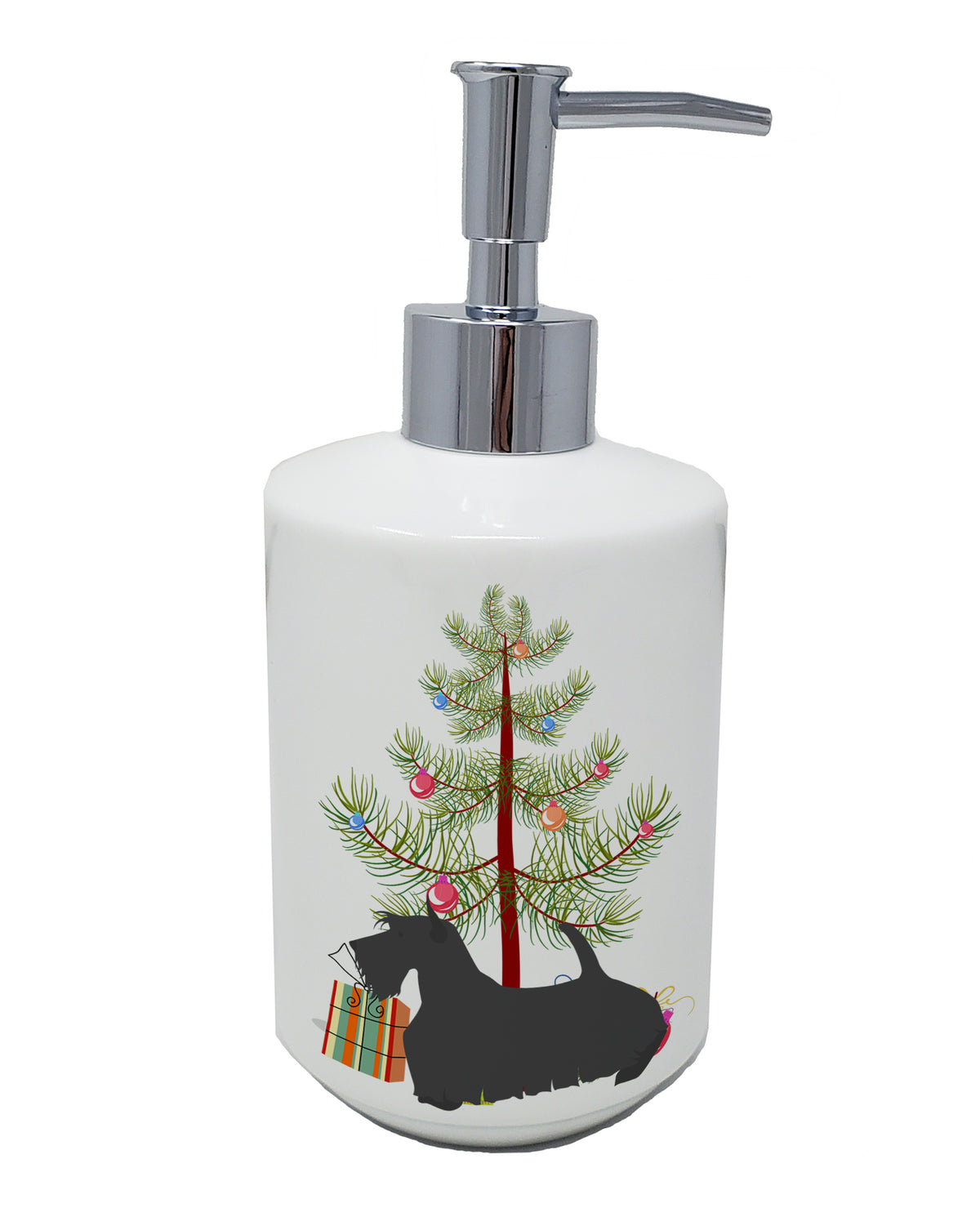 Buy this Scottish Terrier Merry Christmas Tree Ceramic Soap Dispenser