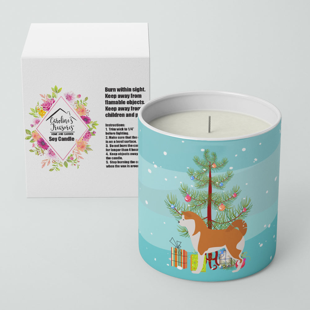 Akita Merry Christmas Tree 10 oz Decorative Soy Candle - the-store.com