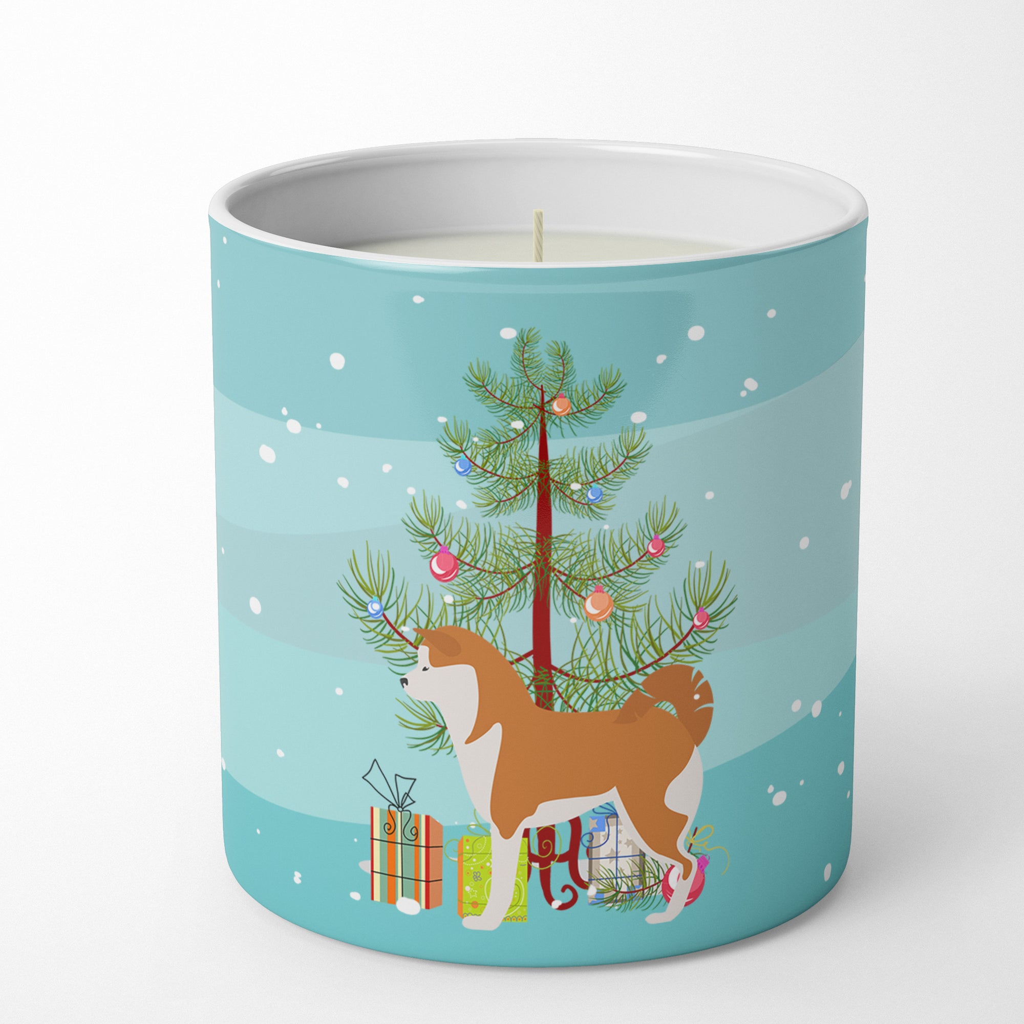 Buy this Akita Merry Christmas Tree 10 oz Decorative Soy Candle