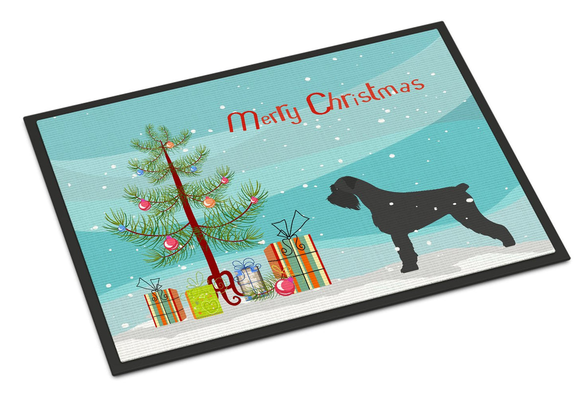 Giant Schnauzer Merry Christmas Tree Indoor or Outdoor Mat 24x36 BB2991JMAT by Caroline&#39;s Treasures