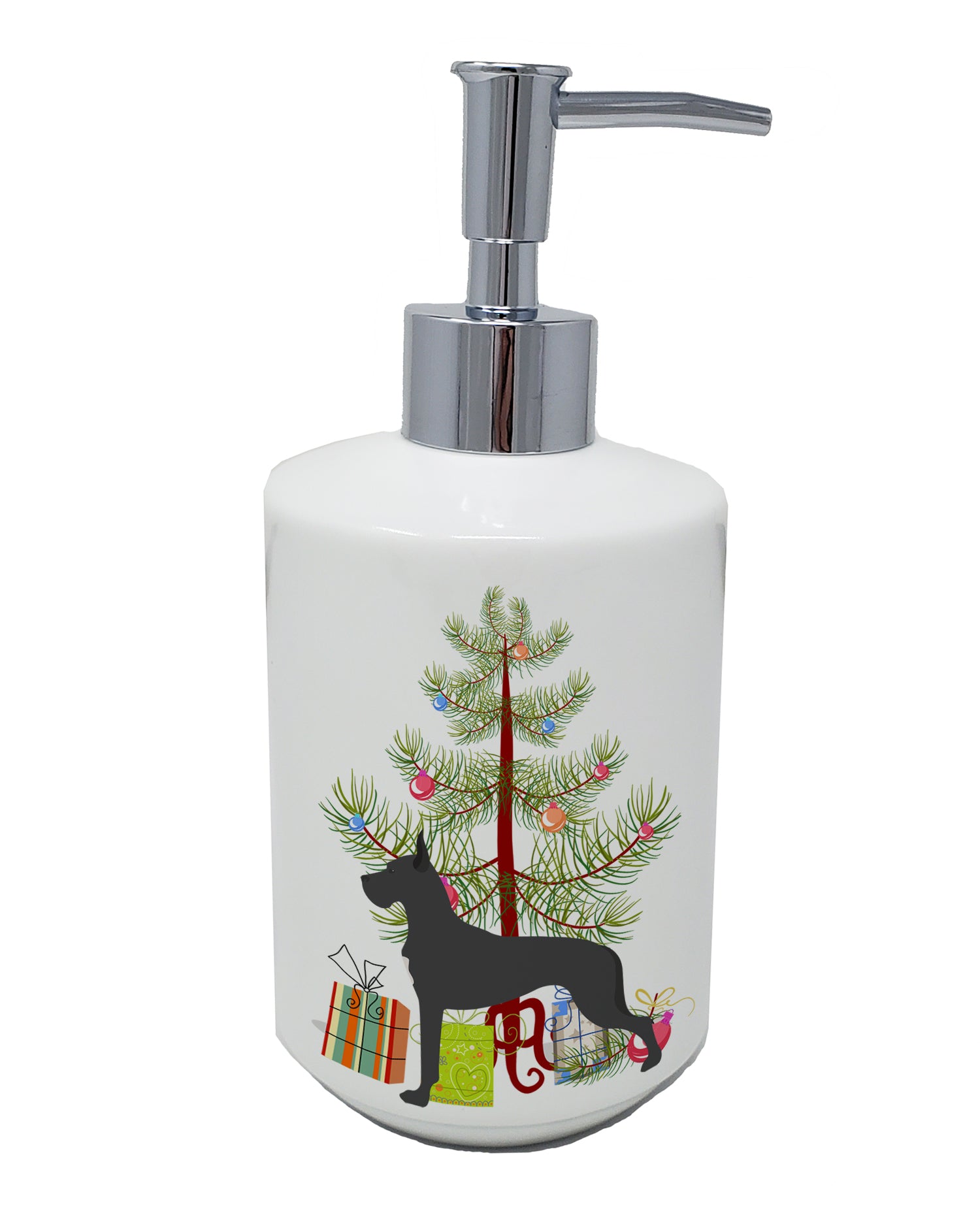 Buy this Great Dane Merry Christmas Tree Ceramic Soap Dispenser