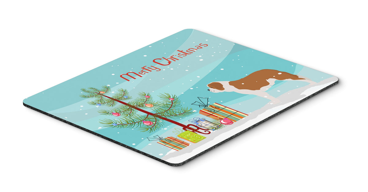 Saint Bernard Merry Christmas Tree Mouse Pad, Hot Pad or Trivet by Caroline&#39;s Treasures