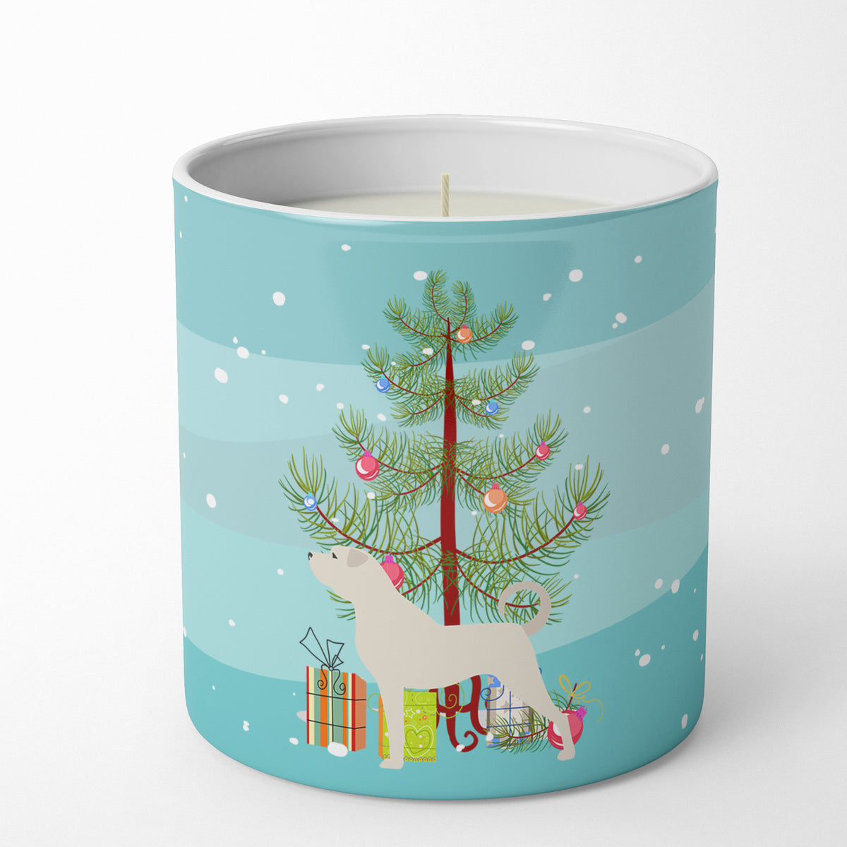 Buy this Anatolian Shepherd Merry Christmas Tree 10 oz Decorative Soy Candle