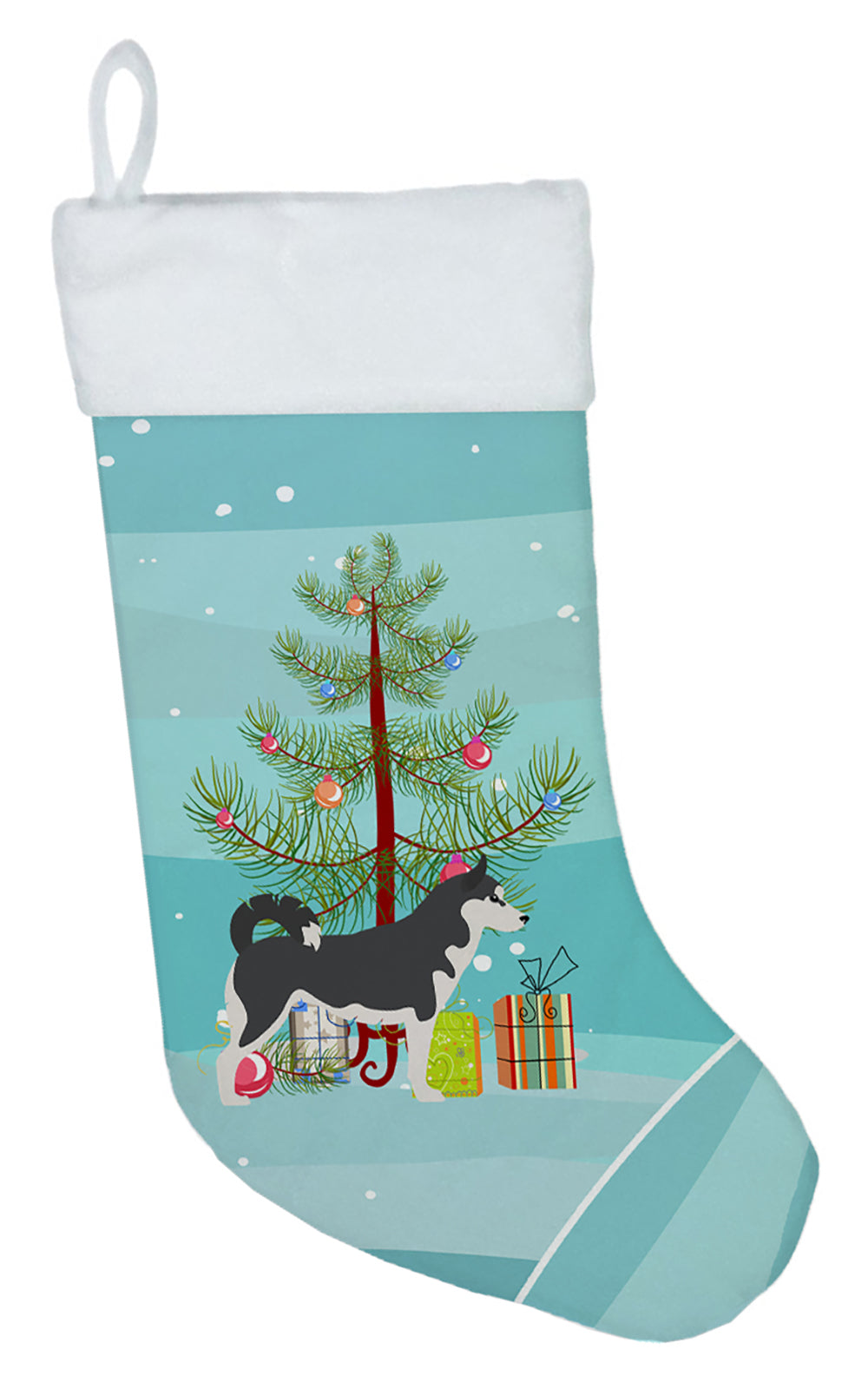 Siberian Husky Merry Christmas Tree Christmas Stocking BB2998CS