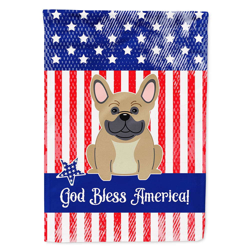 Patriotic USA French Bulldog Cream Flag Canvas House Size BB3005CHF